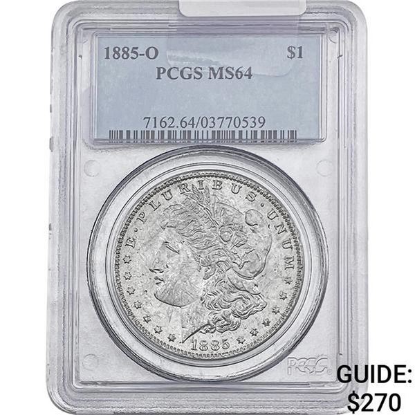 1885-O Morgan Silver Dollar PCGS MS64