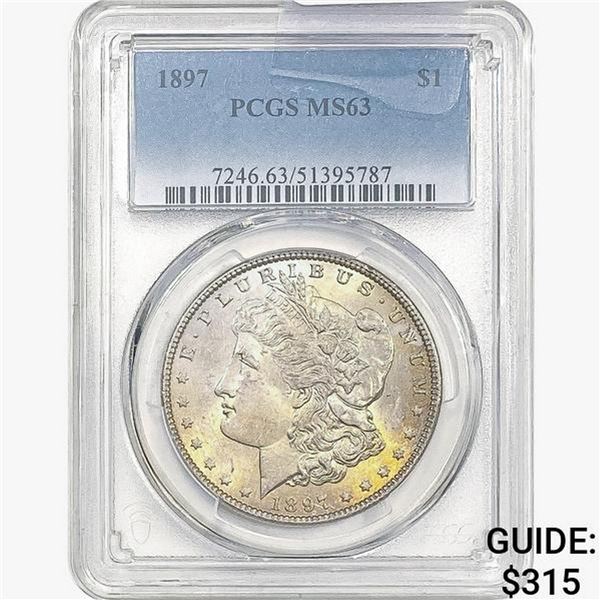 1897 Morgan Silver Dollar PCGS MS63