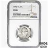 Image 1 : 1940-D Washington Silver Quarter NGC MS62