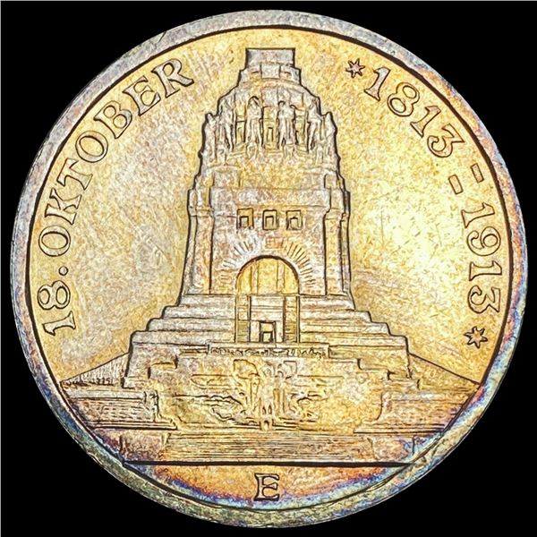 1913-E Germany 3 Mark Silver UNC