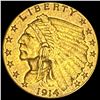 Image 1 : 1914-D Indian Head $2.5 Gold Quarter Eagle CLOSELY U