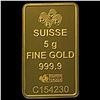 Image 2 : PAMP Suisse 5g Gold Bar 999.9 UNCIRCULATED