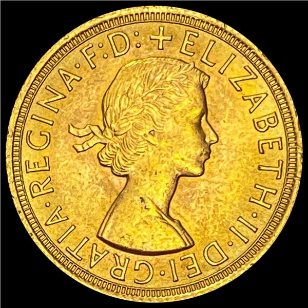 1958 UK Gold 1 Sovereign AGW .2355oz UNC