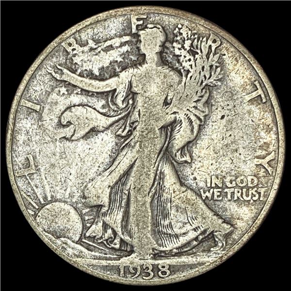 1938-D Walking Liberty Half Dollar LIGHTLY CIRCULATED