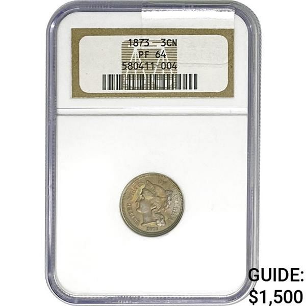 1873 Nickel Three Cent NGC PF64