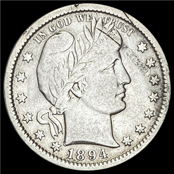 1894-O Barber Quarter LIGHTLY CIRCULATED