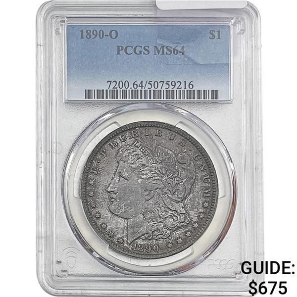 1890-O Morgan Silver Dollar PCGS MS64