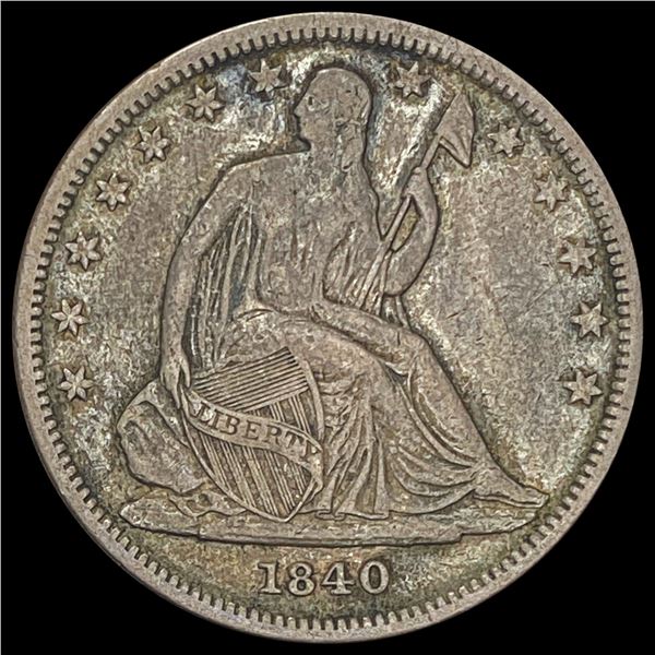 1840 Seated Liberty Half Dollar LIGHTLY CIRCULATED