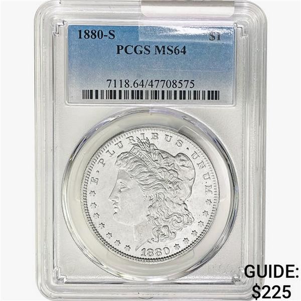 1880-S Morgan Silver Dollar PCGS MS64