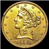 1901 Liberty Head Half Eagle $5 UNCIRCULATED