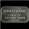 Image 1 : Engelhard 1 Troy Oz .999 Fine Silver Bar HIGH GRAD