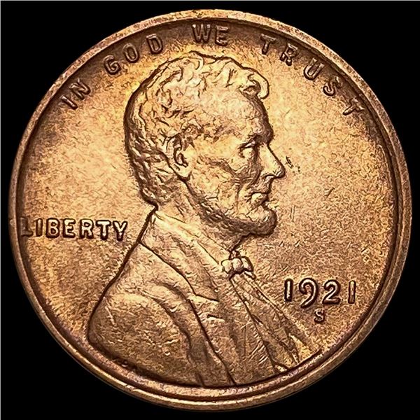1921-S Lincoln Wheat Cent CLOSELY UNCIRCULATED