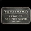 Image 1 : Engelhard 1 Troy Oz .999 Fine Silver Bar HIGH GRADe
