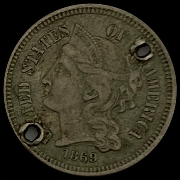 1869 Three-Cent Nickel HIGH GRADE
