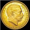 Image 1 : 1913 Denmark Gold 10 Kroner AGW .1296oz UNC