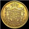 Image 2 : 1913 Denmark Gold 10 Kroner AGW .1296oz UNC