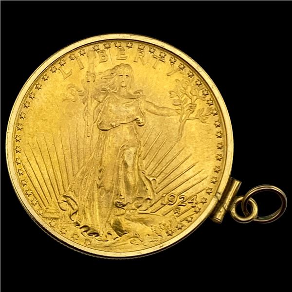 1924 Saint-Gaudens Double Eagle W/Bezel UNC