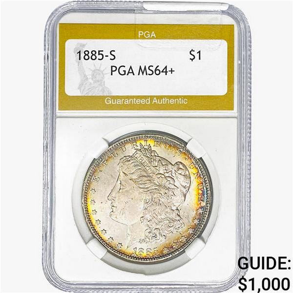 1885-S Morgan Silver Dollar PGA MS64+
