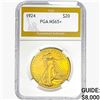 Image 1 : 1924 $20 Gold Double Eagle PGA MS65+