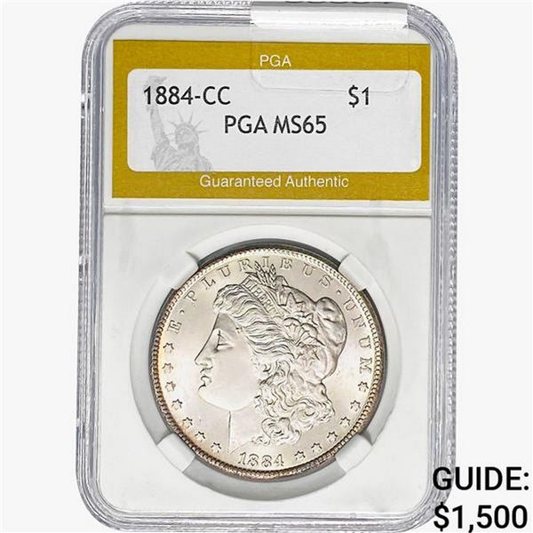 1884-CC Morgan Silver Dollar PGA MS65