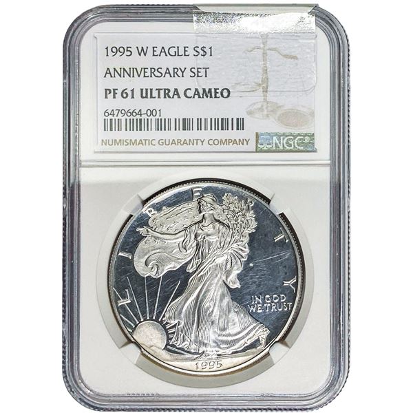 1995-W Silver Eagle NGC PF61 UC Anniversary Set