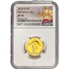 Image 1 : 2016-W 1/4oz 24k Gold 25C Stand Liberty NGC SP70