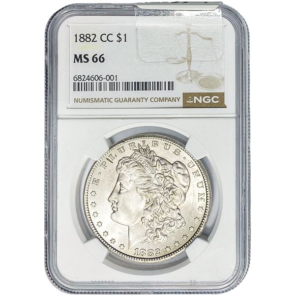 1882-CC Morgan Silver Dollar NGC MS66