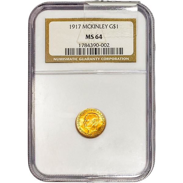 1917 McKinley Rare Gold Dollar NGC MS64
