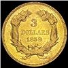 Image 2 : 1859 $3 Indian Princess Head Gold LIGHTLY CIRCULATED