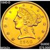 Image 1 : 1840-D $5 Gold Half Eagle CHOICE BU+