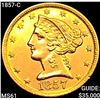 Image 1 : 1857-C $5 Gold Half Eagle UNCIRCULATED