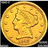 Image 1 : 1842-C $2.50 Gold Quarter Eagle UNCIRCULATED