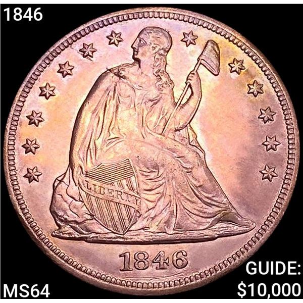 1846 Seated Liberty Dollar CHOICE BU