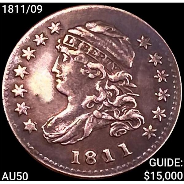 1811/09 Capped Bust Dime CLOSELY UNCIRCULATED