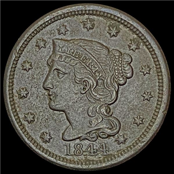1844 Braided Hair Large Cent CLOSELY UNCIRCULATED