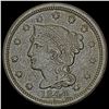 Image 1 : 1844 Braided Hair Large Cent CLOSELY UNCIRCULATED