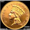 Image 1 : 1857 $3 Gold Piece CHOICE BU PL