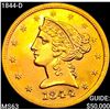 Image 1 : 1844-D $5 Gold Half Eagle CHOICE BU