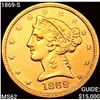 Image 1 : 1869-S $5 Gold Half Eagle UNCIRCULATED
