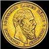 1888-A Germany Gold 10 Mark .1152oz AGW UNC