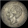1940 Netherlands Silver 2Â½ Gulden .5787oz ASW CIRC