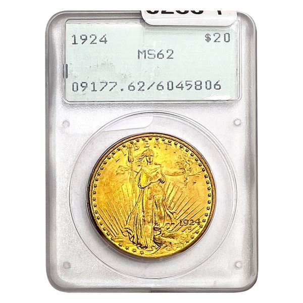 1924 $20 Gold Double Eagle PCGS MS62