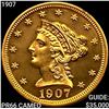 Image 1 : 1907 $2.50 Gold Quarter Eagle GEM PROOF CAM