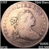 Image 1 : 1797 10x6 Stars Draped Bust Dollar ABOUT UNCIRCULATED