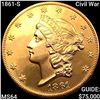 1861-S Civil War $20 Gold Double Eagle CHOICE BU