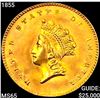 1855 Rare Gold Dollar GEM BU