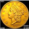 1851 $20 Gold Double Eagle CHOICE AU