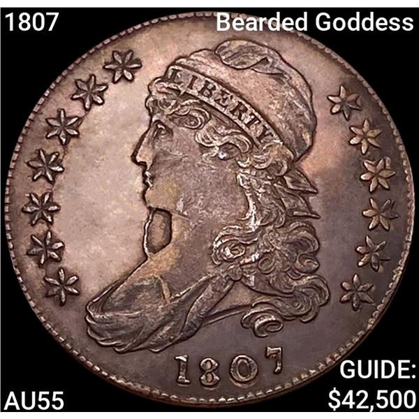 1807 Bearded Goddess Capped Bust Half Dollar HIGH GRADE