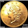 1858 $20 Gold Double Eagle CHOICE BU