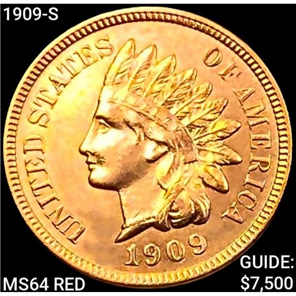 1909-S Indian Head Cent CHOICE BU RD
